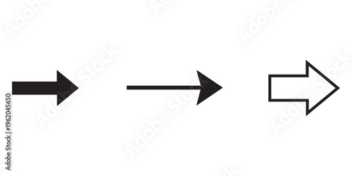 Forward black arrow set design, Arrow sign and symbol, Vector illustration arrow, 