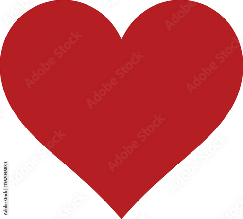 Free Download A large red heart on a white background symbolizing love and affection in a simple yet iconic graphic design - GFXLoad