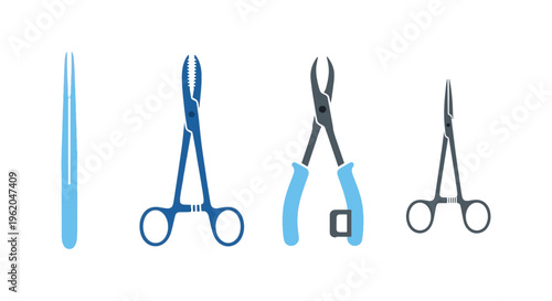 Forceps Line art vector set abstract pattern design