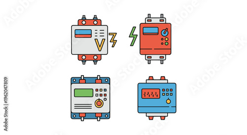 Generator Protection Relay clean abstract creative vector