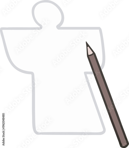 大祓の人形（ひとがた）のやり方ベクターイラスト｜厄除け・お祓いの手順解説・神事説明素材（背景透過）