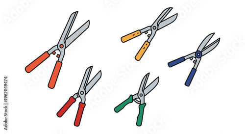 Hedge Shears Line art vector simple abstract decorative