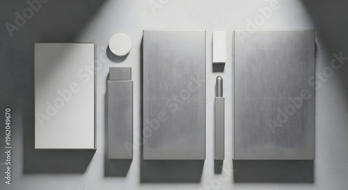 abstract minimalist geometric composition with monochrome vertical lines and blocks for modern art