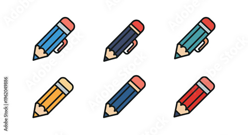 Editor Pencil Line art vector abstract colorful shapes