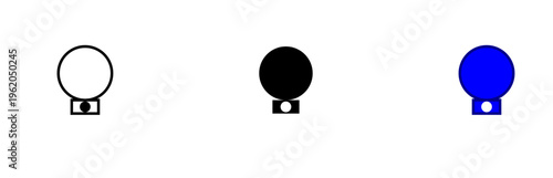 Abstract circle rectangle schematic symbols