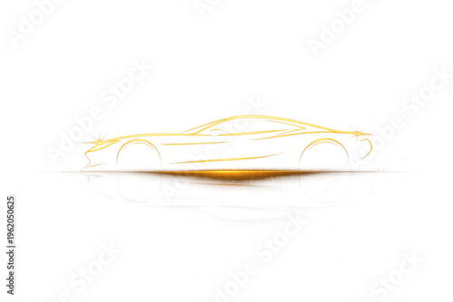 golden elegance in motion, luxury gold car design, premium automotive concept, elegant speed aesthetic, high end vehicle illustration, golden metallic finish, sleek aerodynamic silhouette, refined lux