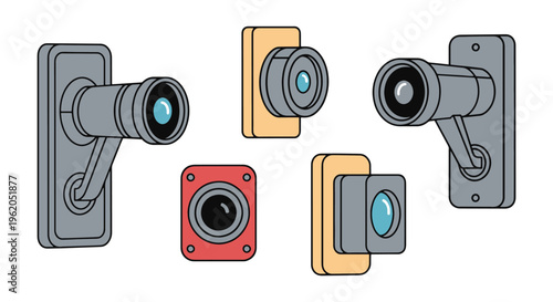 Door Viewer Line art vector clean abstract