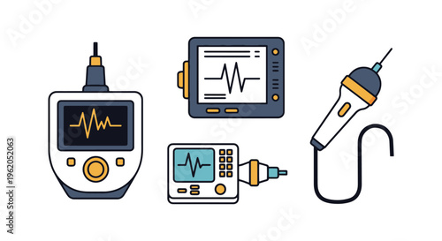 Doppler Monitor Line art modern abstract color pattern