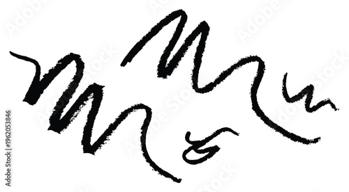 A black signature on a white background