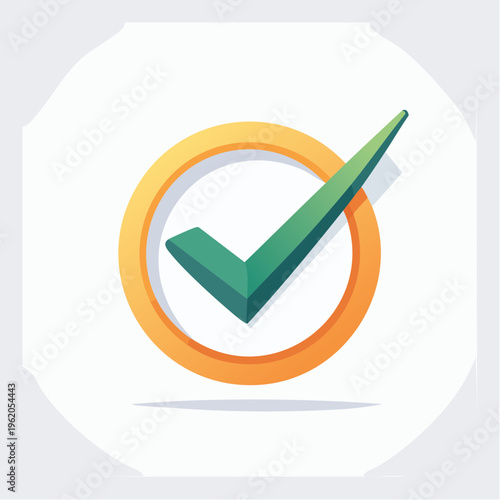 成功を表すチェックマークのベクターアイコン モダンでフラットなデザイン