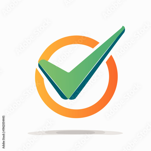 成功を表すチェックマークのベクターアイコン モダンでフラットなデザイン