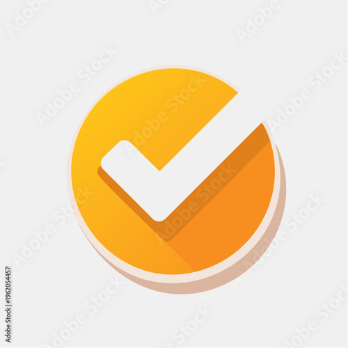 成功を表すチェックマークのベクターアイコン モダンでフラットなデザイン