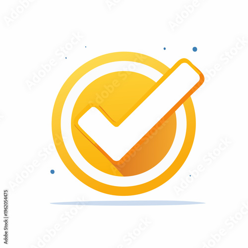 成功を表すチェックマークのベクターアイコン モダンでフラットなデザイン