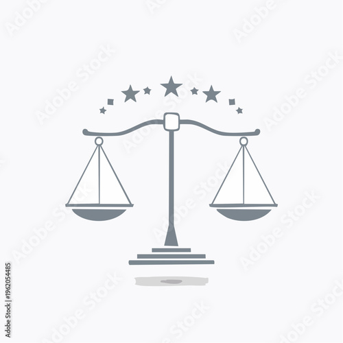 てんびん座の星座ベクターアイコン 対称的な星のつながりとバランスの概念