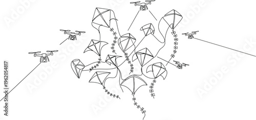 geometric shapes network connections