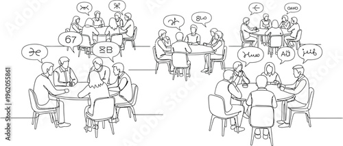 business meeting, people talking