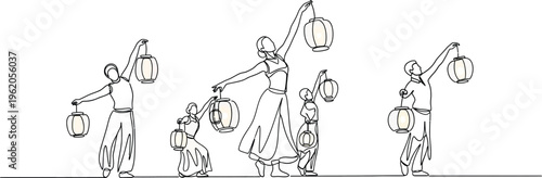 line drawing of people juggling