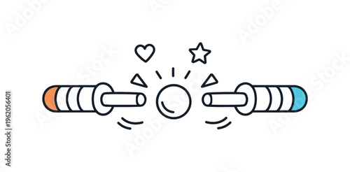 Team bonding activity during leisure time aimed at improving morale and encouraging light physical engagement in indoor spaces, two simplified foosball handles with a small ball