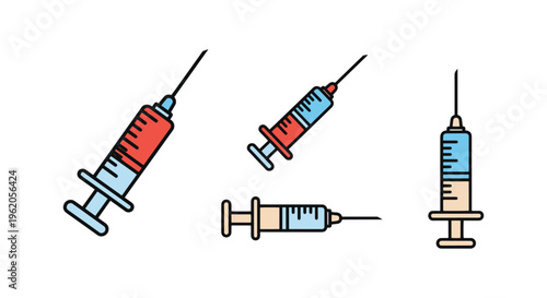 Hypodermic Needle Line art abstract creative illustration vector