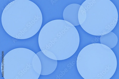 A blue background with many circles of different sizes