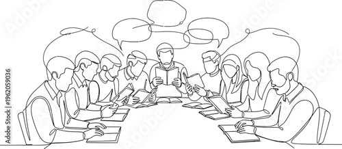 last supper illustration, line art