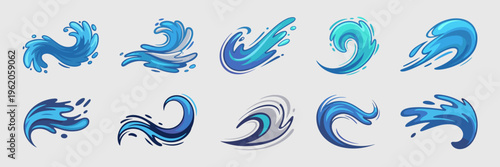 Flowing motion curves and abstract velocity streaks - Suitable for wind energy, water dynamics, or athletic branding.