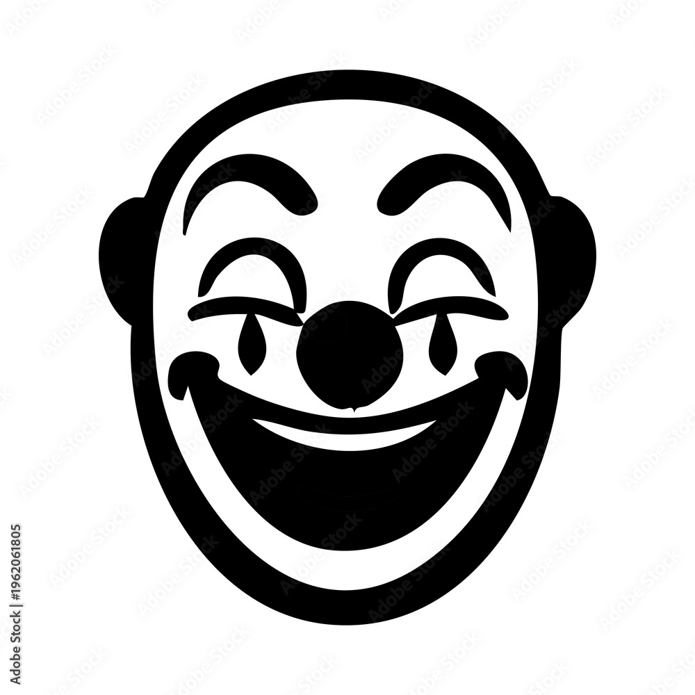 Obraz premium clown mask face vector