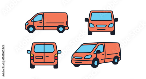 Electric Van Line art vector clean abstract color design