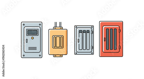 Electrical Panel Cover Line creative color pattern vector