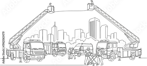 construction site cityscape illustration