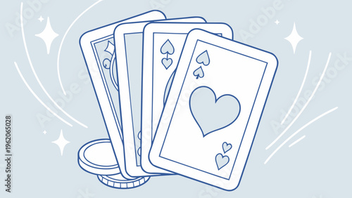 Minimal Blue Glassmorphism Stack Interface with Elegant Light Reflection