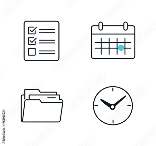 Task organization and workflow clarity in a simplified business productivity system focused on prioritization and structured daily planning, a checklist representing task