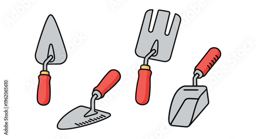 Hand Trowel Line art vector abstract modern graphic