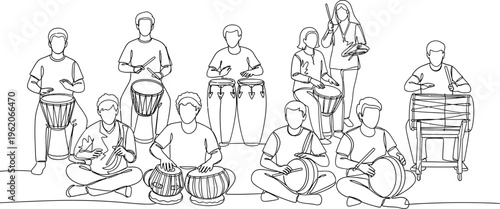 drumming group music performance