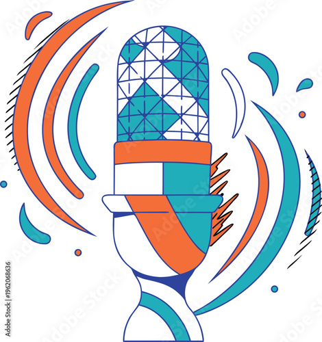 Microphone Recording Podcast Audio Broadcast