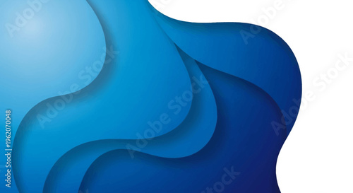 Abstract blue wave design element.