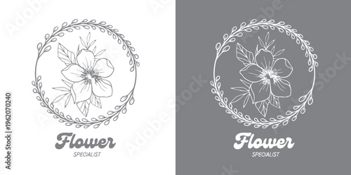 Simple Floral Emblem Logo for Natural and Organic Brand