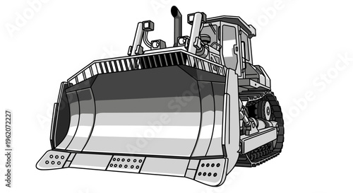Heavy duty bulldozer construction equipment machine.