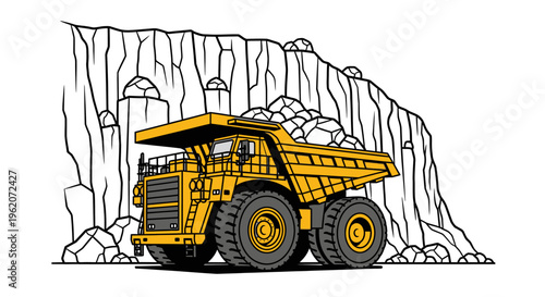 Large Yellow Mining Dump Truck Vehicle 2.
