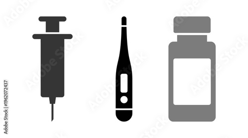 Medical icons for health and treatment