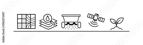 Soil nutrient mapping and variable rate application for precise fertilization and optimized crop performance in precision agriculture systems, field grid map, nutrient zones