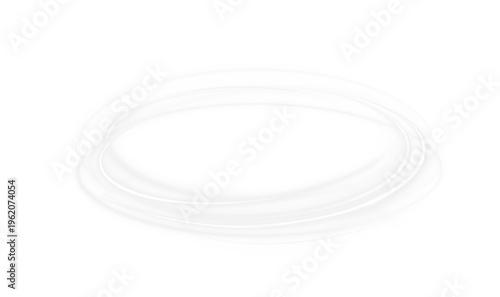 Luminous circular swirl made of white light with shimmering spark accents. Smooth gradients and glow create a refined elegant look. Transparent background allows flexible use in various design project