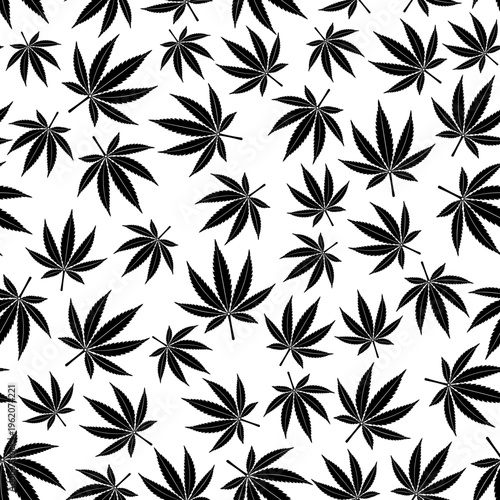 Cannabis Leaf Seamless Pattern
