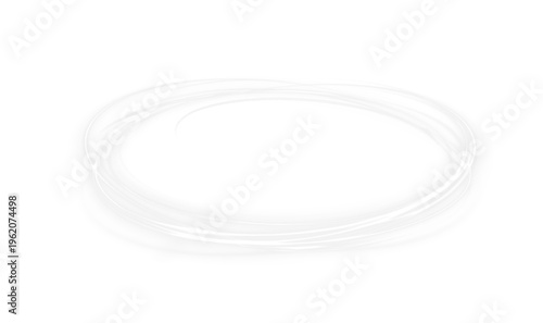 Luminous spiral light trail twists into a dynamic circular motion with glowing highlights. Subtle spark effects enhance the sense of movement and depth. Clean modern abstract composition isolated on t