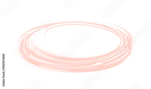 Vibrant red circular neon light with glowing edges and soft halo effect. Clean minimal composition emphasizes the bold shape. Ideal for overlays and modern UI elements.
