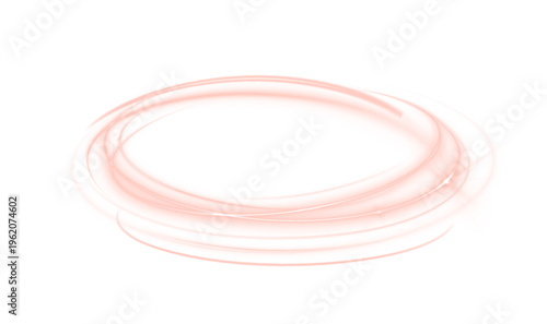 Glowing red neon halo with smooth circular shape and radiant light effect. Subtle glow enhances depth and elegance. Suitable for modern design and digital artwork projects.