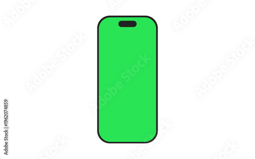 Realistic smartphone mockup. 3d smart phone front view on white background. Vector illustration