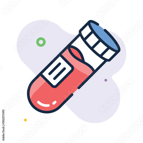 Premium outline icon of blood test and laboratory analysis process