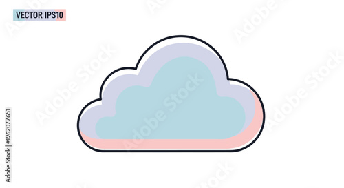Cloud Icon Illustration Weather Symbol.