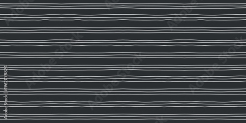 Seamless horizontal line pattern dark background hand drawn crayon texture abstract stripes repeating minimal modern wallpaper textile fabric surface design monochrome backdrop simple art